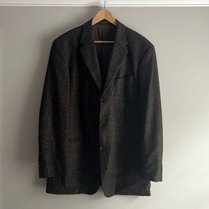 Hugo Boss Wool Coat Brown/Black 34Long